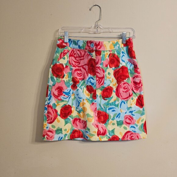 NWOT Women's Talbots Petites Pencil Floral Skirt Pockets Size 6 - Picture 1 of 7
